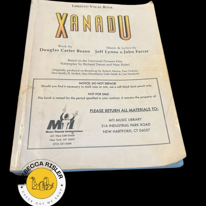 Libretto Vocal Book: Xanadu