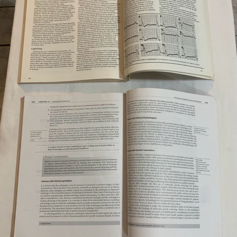 Textbook Of Advanced Cardiac Life Support & Introduction To Audiology (2) Books Total