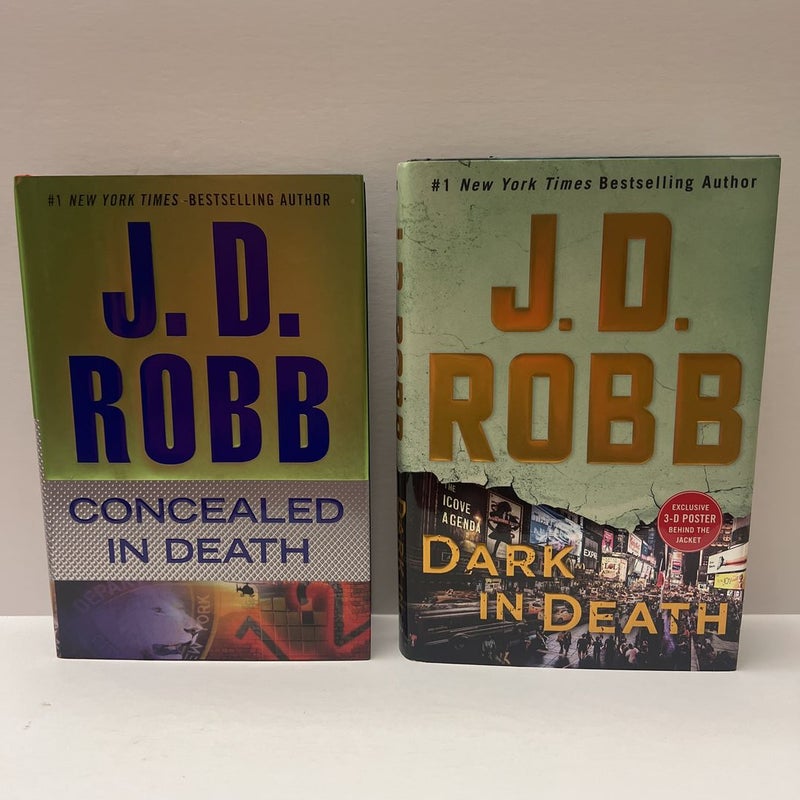  Nora Roberts- J.D. Robb 2 Book Bundle ( Concealed In Death & Dark In Death) 