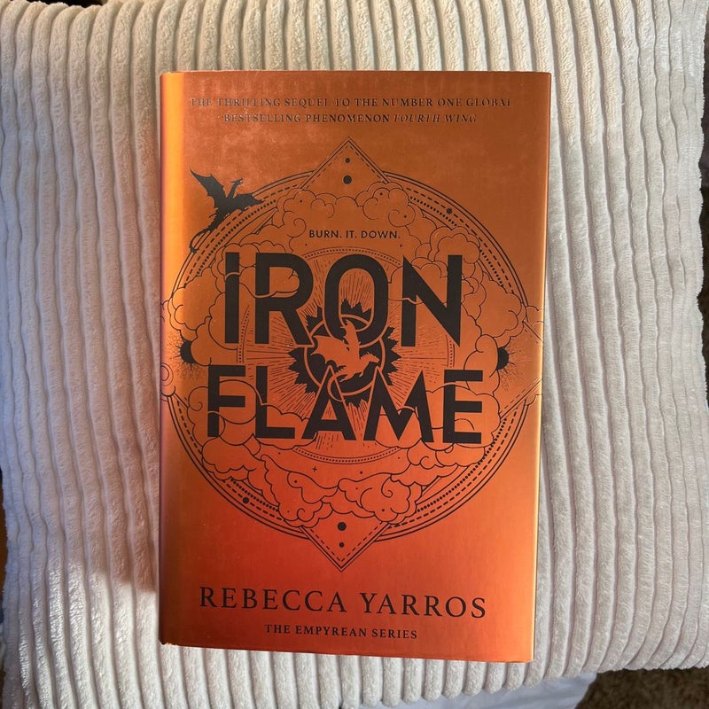 Iron Flame (Waterstones Exclusive Edition with MISPRINTED UPSIDE DOWN sprayed edges)