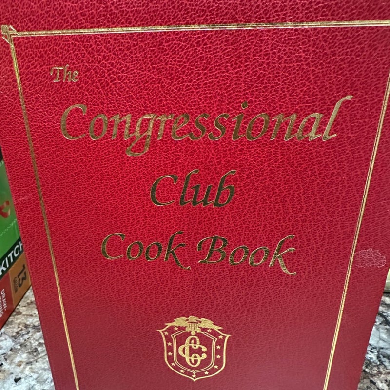 The Congressional Club Cook Book 1993 Red Faux Leather Cookbook