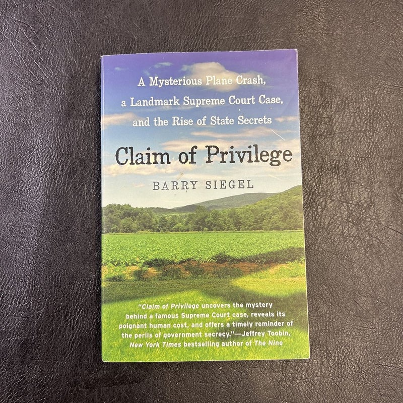 Claim of Privilege