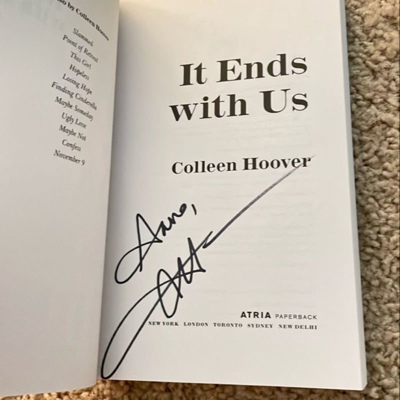 It Ends With Us (signed by the author)