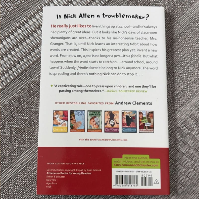 Frindle by Andrew Clements, Paperback | Pangobooks