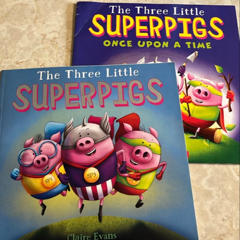 Three Little Superpigs bundle of 2 books