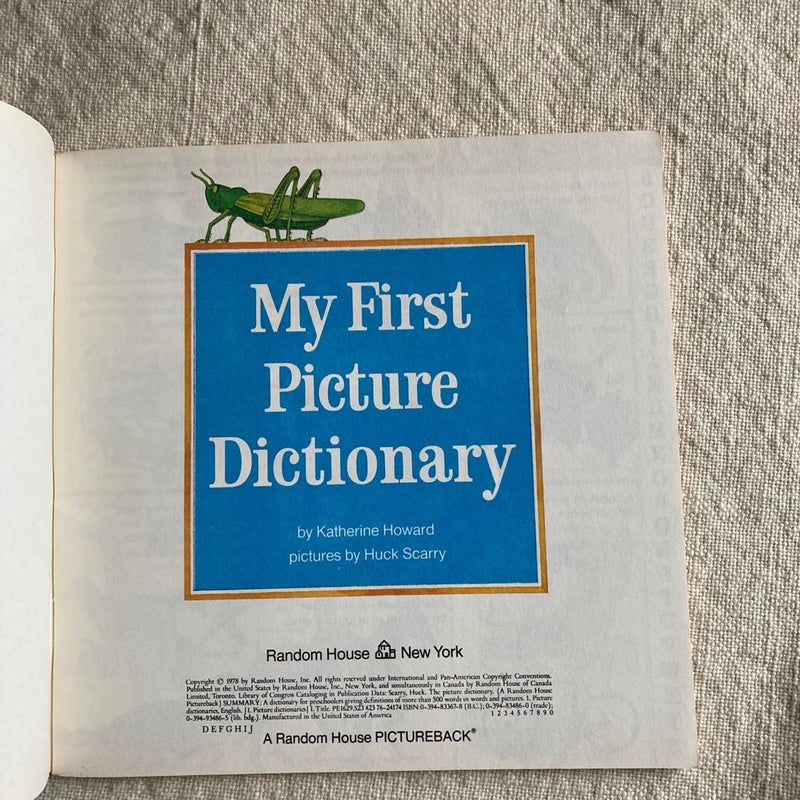 My First Picture Dictionary (1978)