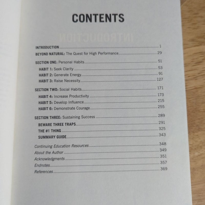 High Performance Habits