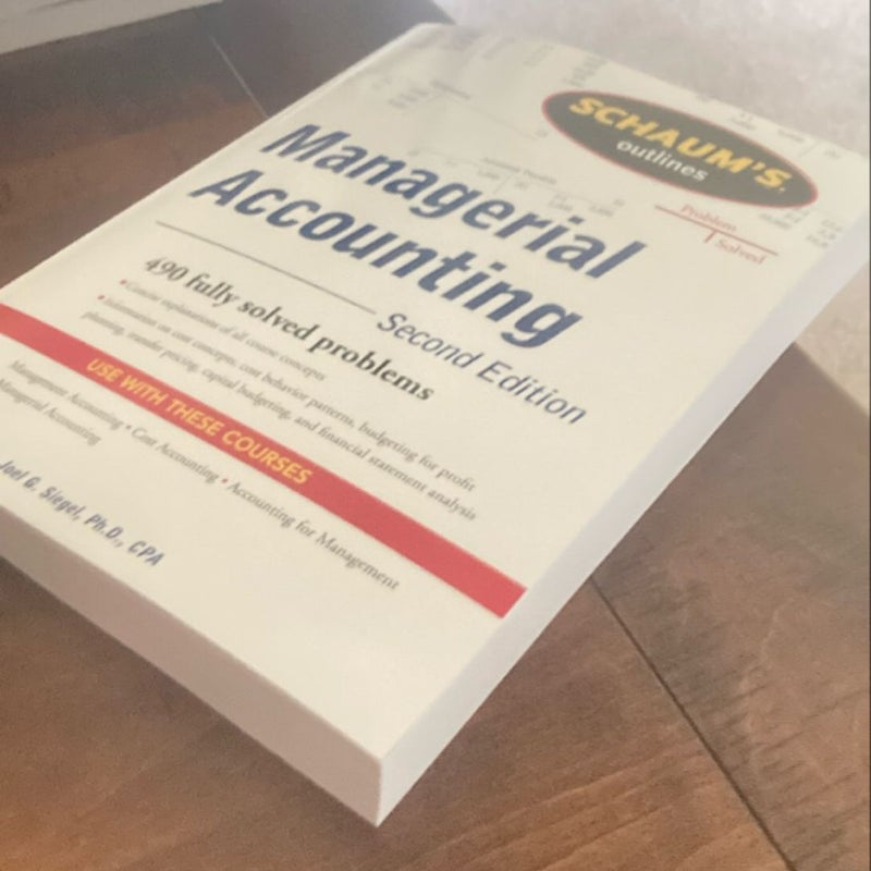 Schaum's Outline of Managerial Accounting, 2nd Edition