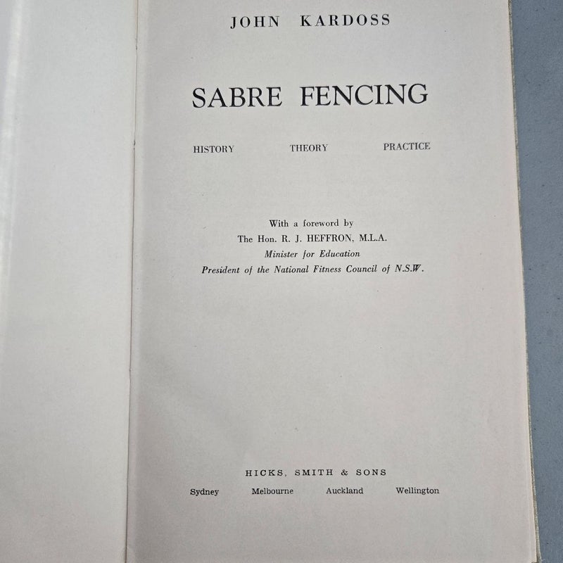 Sabre Fencing History Theory Practice