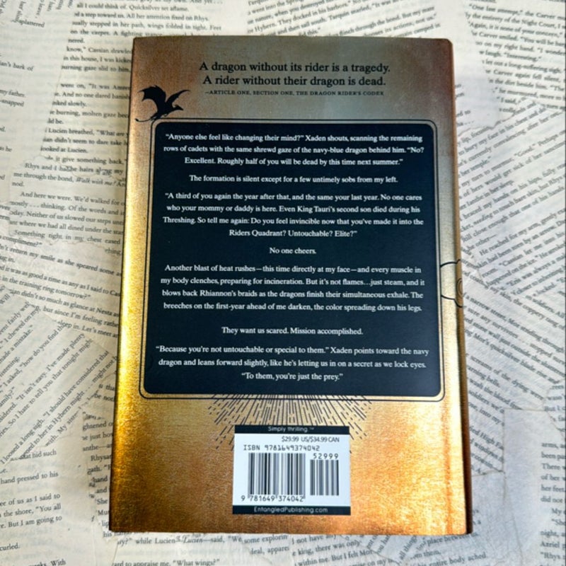 Fourth Wing - 2nd edition (white edges- see second photo)