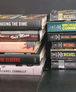 11 Michael Connelly Best-Selling Thrillers Mystery Novels Angels Flight
The Closers
 The Scarecrow
Void Moon 
Chasing the Dime