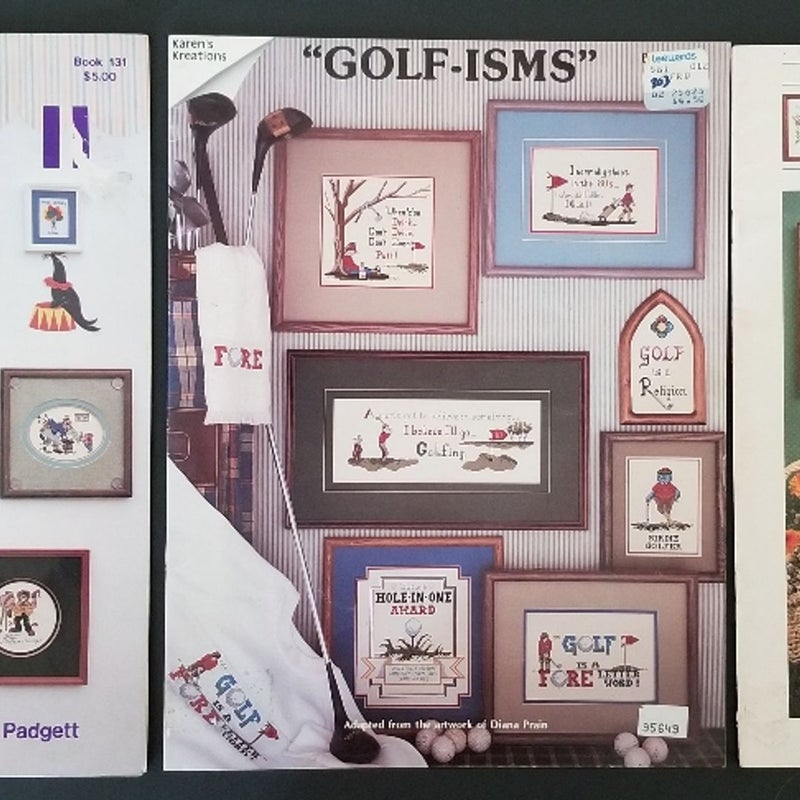 VINTAGE LOT OF 1980s CROSS STITCH PATTERNS, DIMENSIONS, LEISURE ARTS & OTHERS!