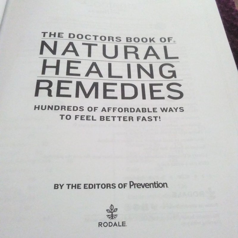 The Doctors Book of Natural Healing Remedies