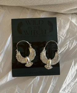 Bookish Box Wild is the Witch Owl Hoop Earrings 
