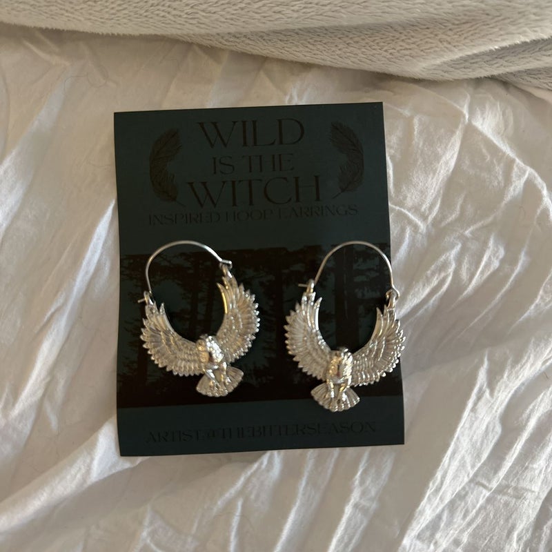 Bookish Box Wild is the Witch Owl Hoop Earrings 