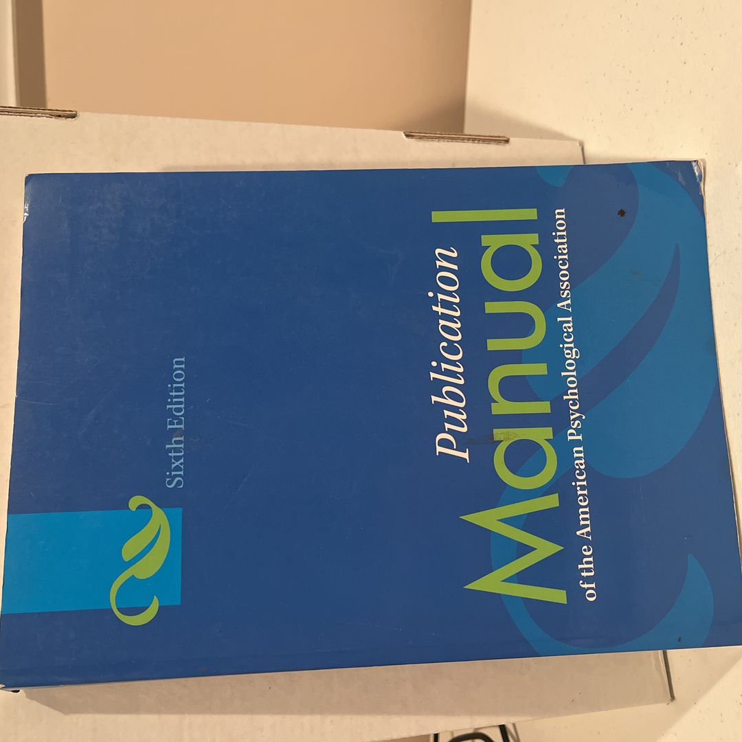 Publication Manual of the American Psychological Association