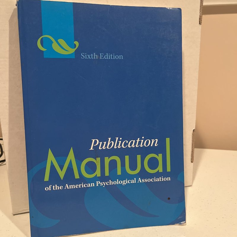 Publication Manual of the American Psychological Association