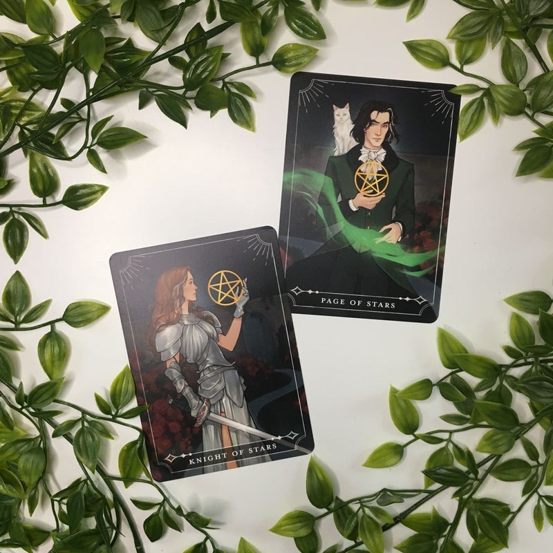 FairyLoot Tarot Cards Knight and Page of Stars (Elisabeth & Nathaniel) The Sorcery of Thorns