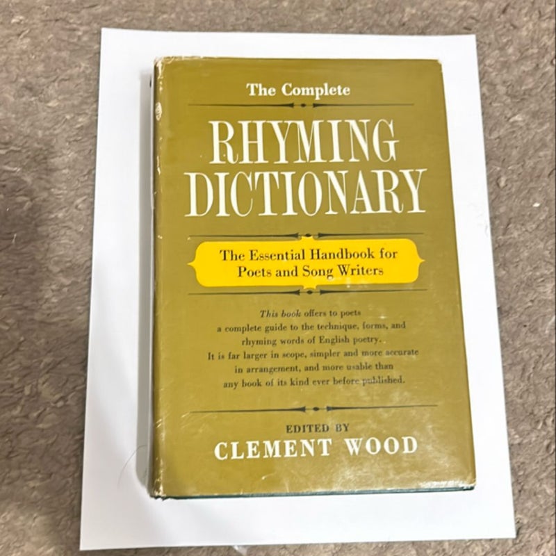 The complete rhyming dictionary 