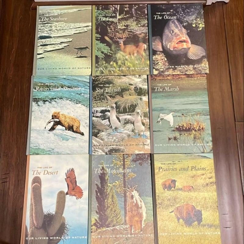 1966 The Life Of Our Living World Of Nature Book Set of 9!