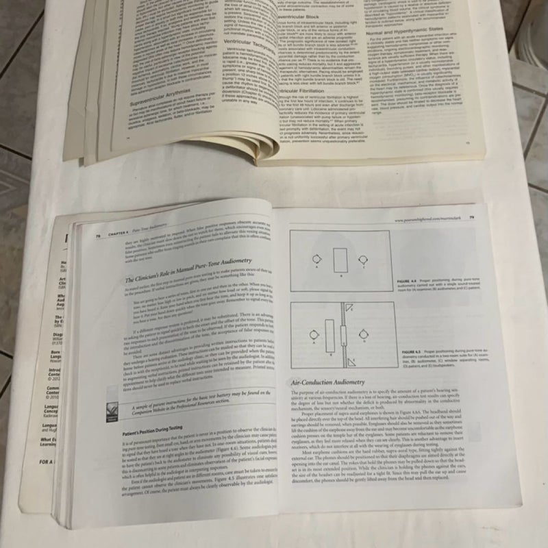 Textbook Of Advanced Cardiac Life Support & Introduction To Audiology (2) Books Total