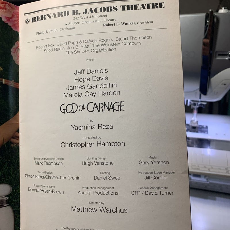 God of Carnage playbill
