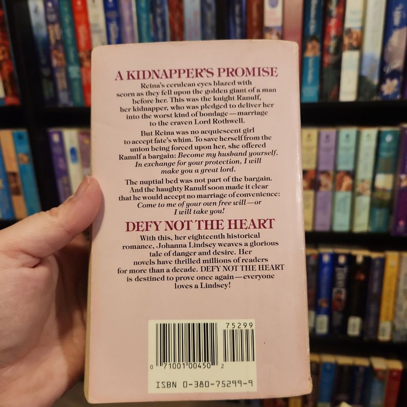 Defy Not the Heart 1st Edition, 1st Printing CLINCH COVER 