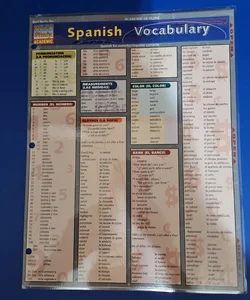 Bar Charts, Inc: Quick Study Academic SPANISH VOCABULARY