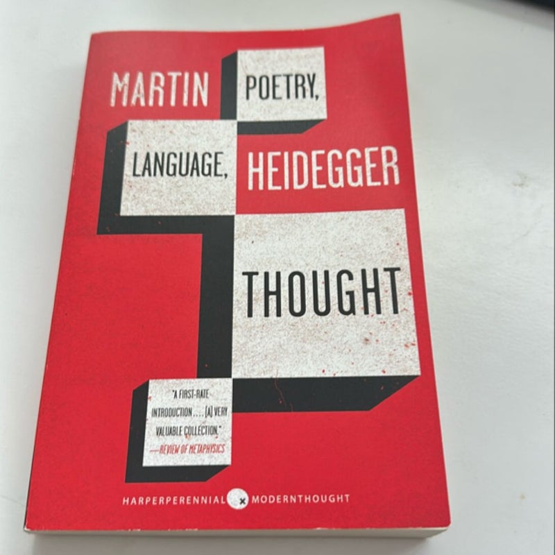 Poetry, Language, Thought