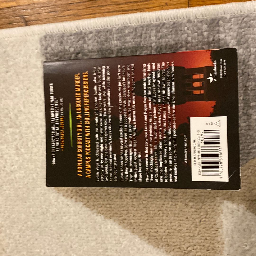 The Sorority Murder: A Novel By Allison Brennan - Mass Market Paperback (Good)