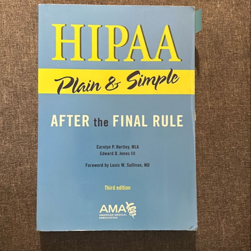 HIPAA Plain and Simple