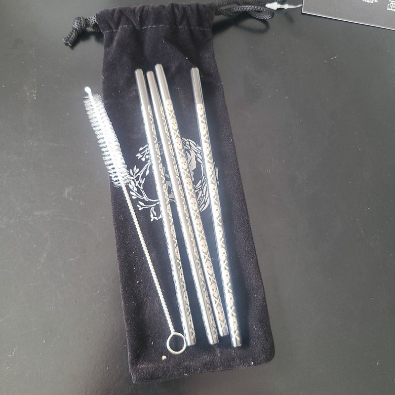 Skull Metal Straws - Fairyloot August 2023