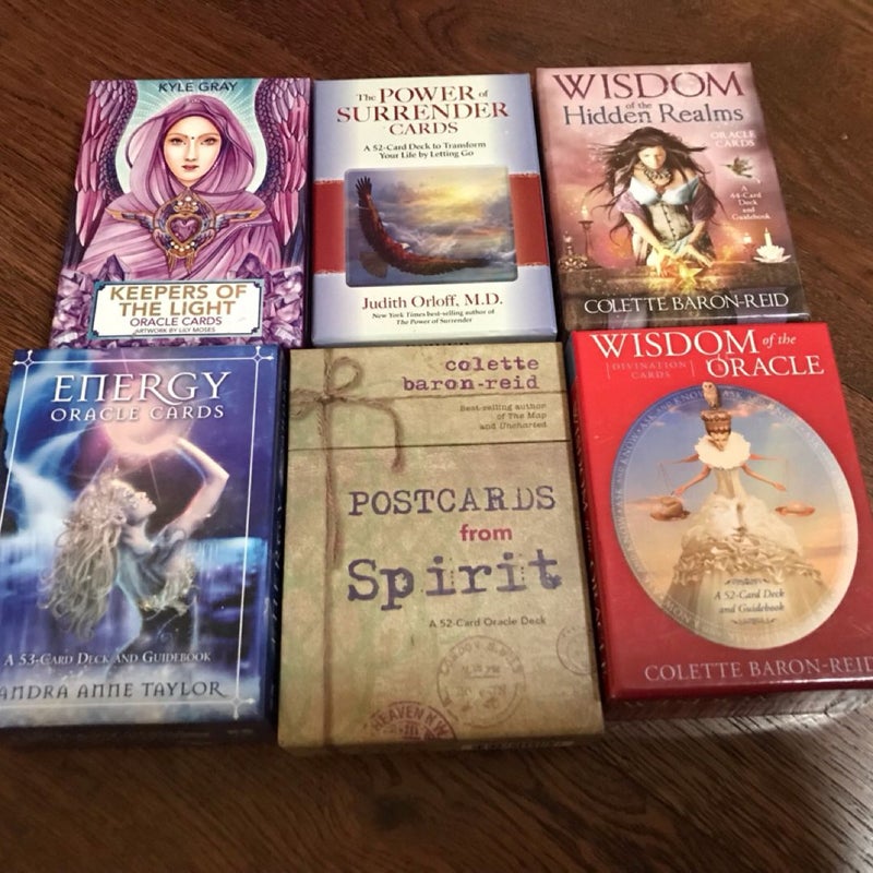 Tarot Oracle Metaphysical Decks LOT OF 6 by Various Authors