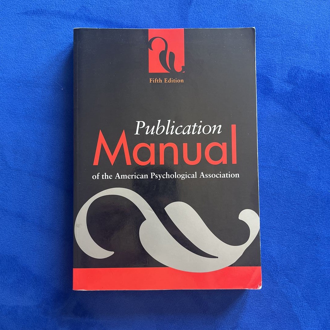 Publication Manual of the American Psychological Association