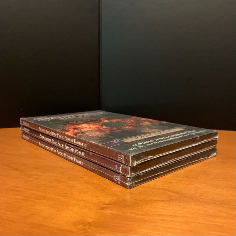 Pathfinder Map Pack Lot: Forest Dangers, Fungus Forest, Marsh Trails NEW in wrap