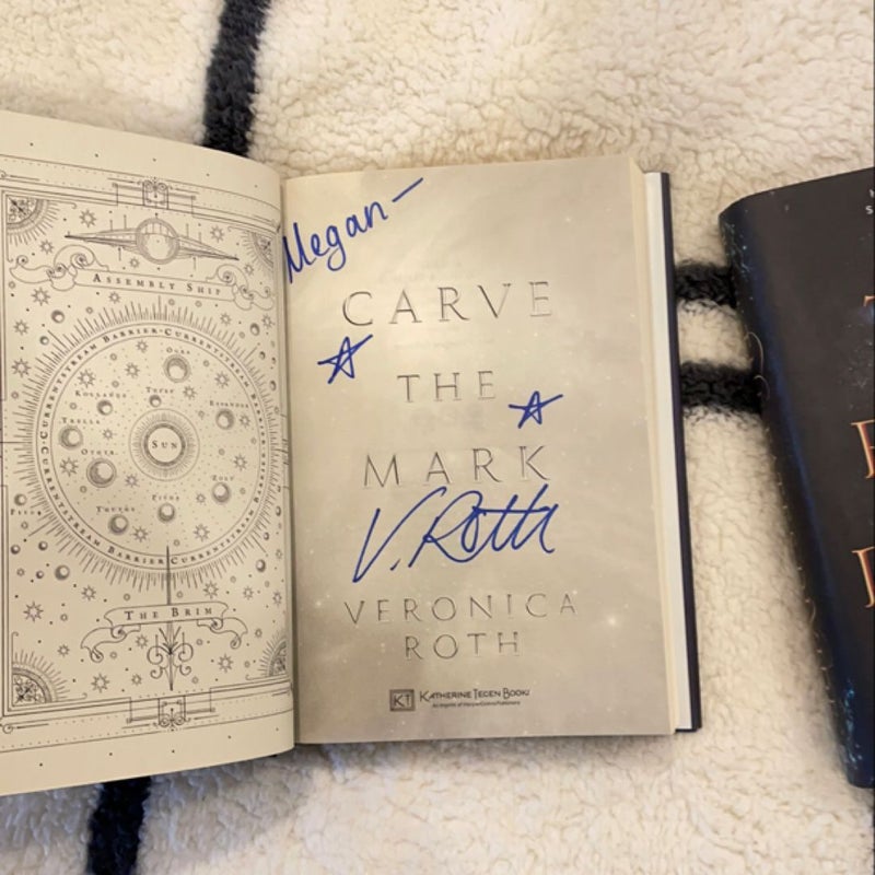 Carve the Mark and The Fates Divide Signed 