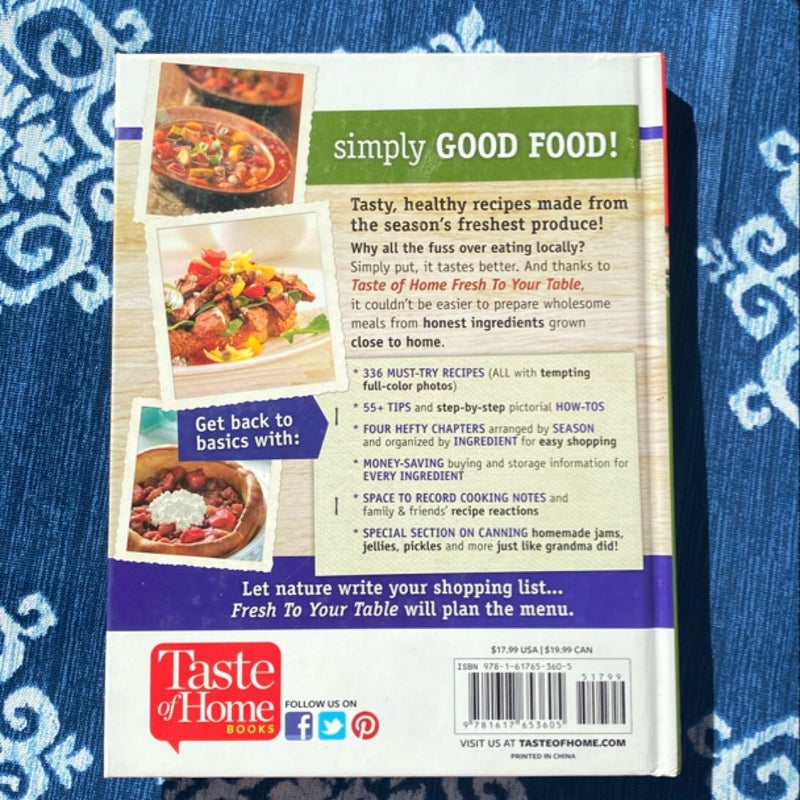 Taste of Home ~ Fresh to your Table