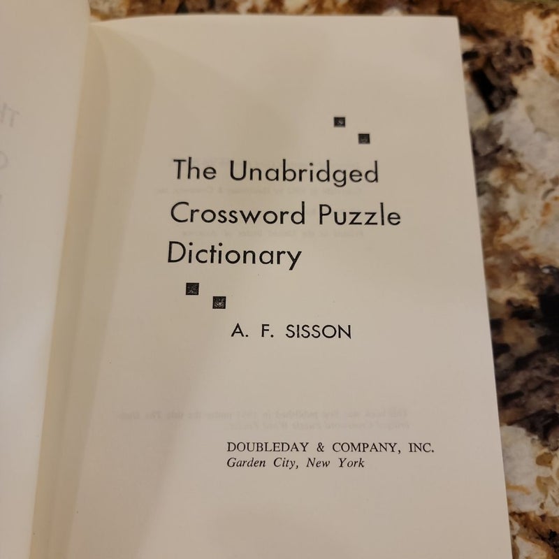 The Unabridged Crossword Puzzle Dictionary