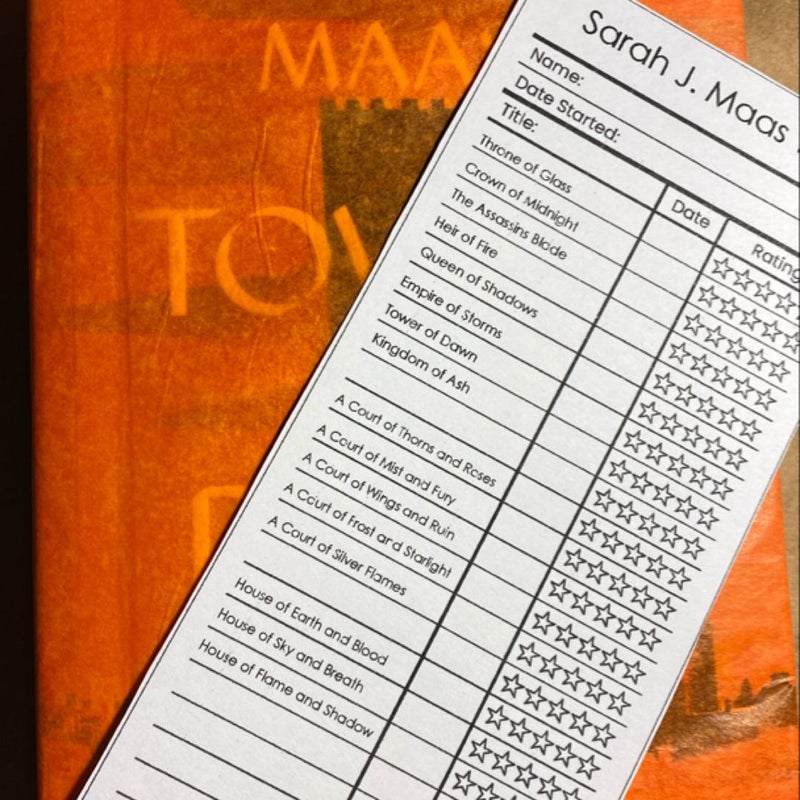 Tower of Dawn and Free Sarah J Maas Bookmark Tracker