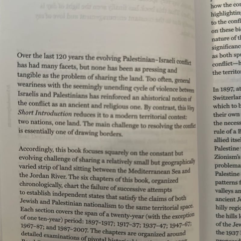 The Palestinian-Israeli Conflict: a Very Short Introduction by Martin ...