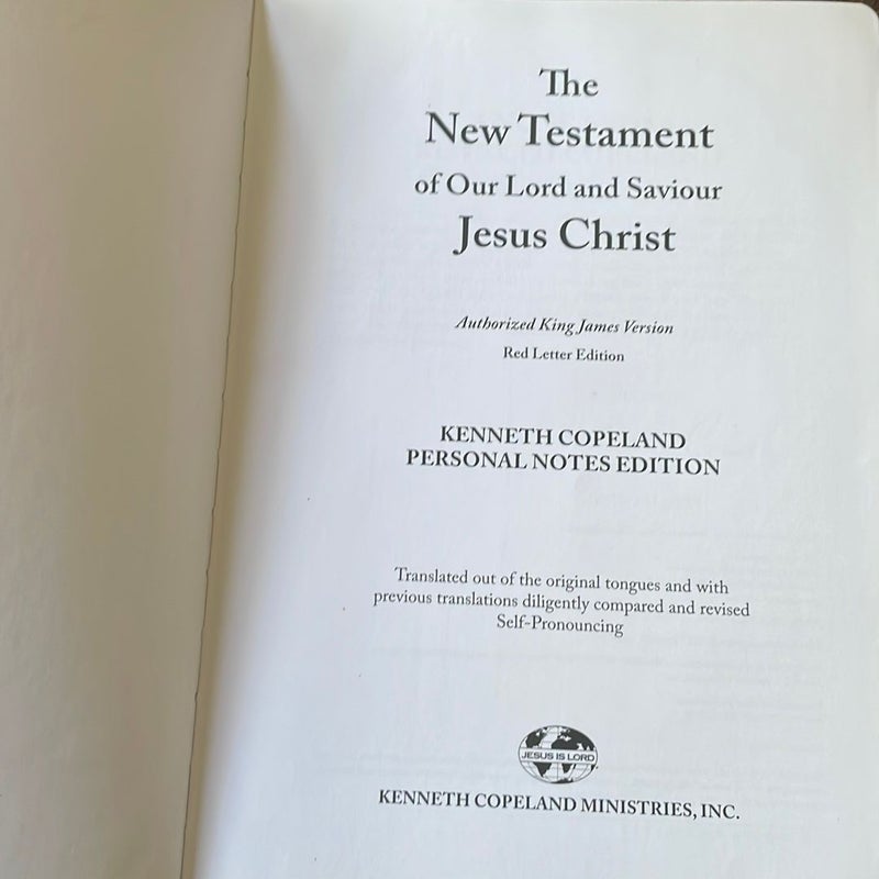 The New Testament Kenneth Copeland Personal Notes Edition