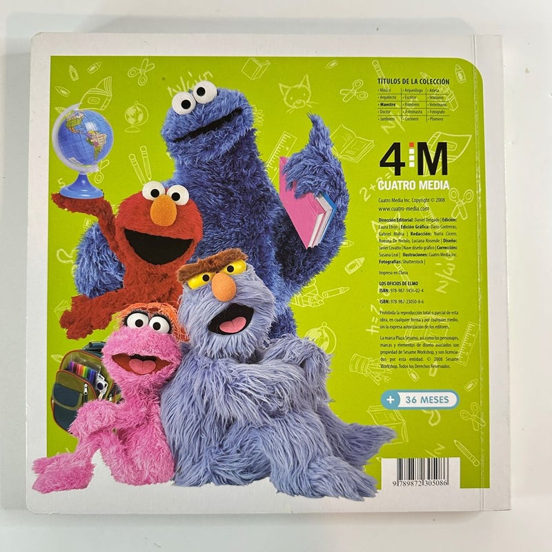 Spanish Plaza Sesamo Los oficios de Elmo Sera Maestro with Puzzles