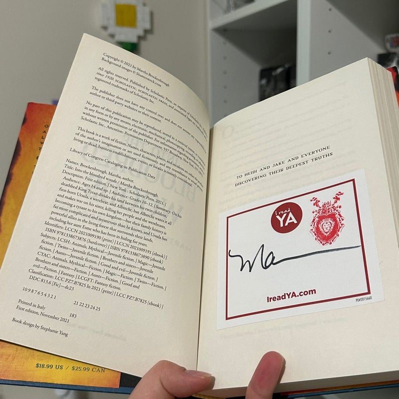 SIGNED FIRST EDITION Into the Bloodred Woods