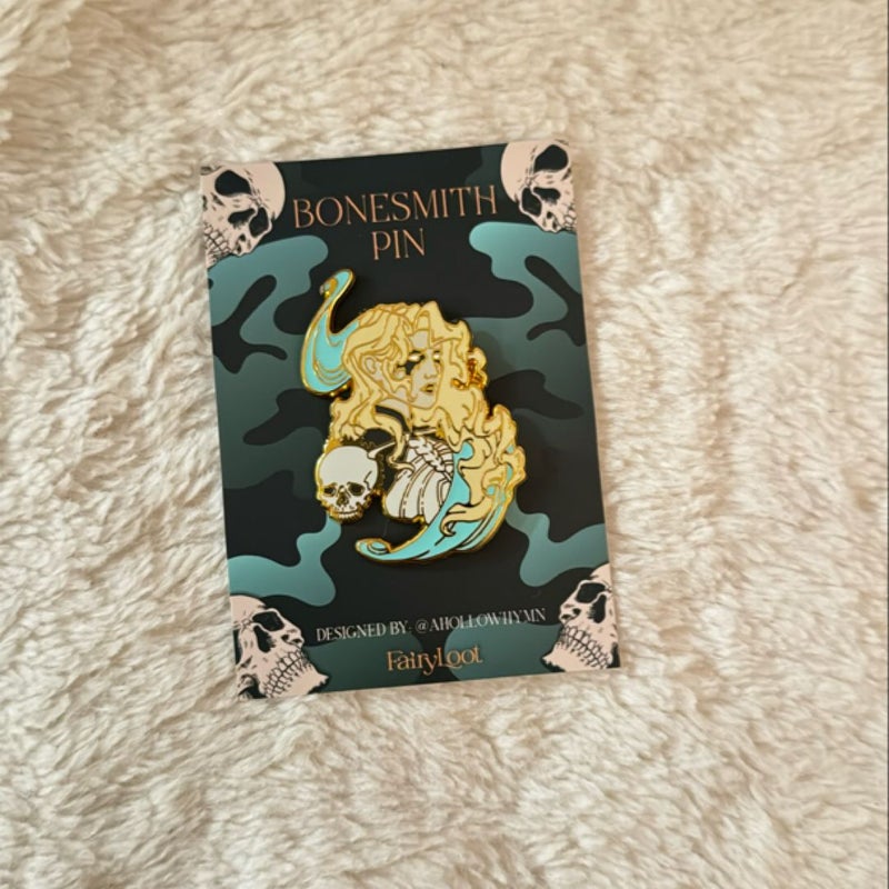 Bonesmith glow in the dark enamel pin (FairyLoot exclusive)