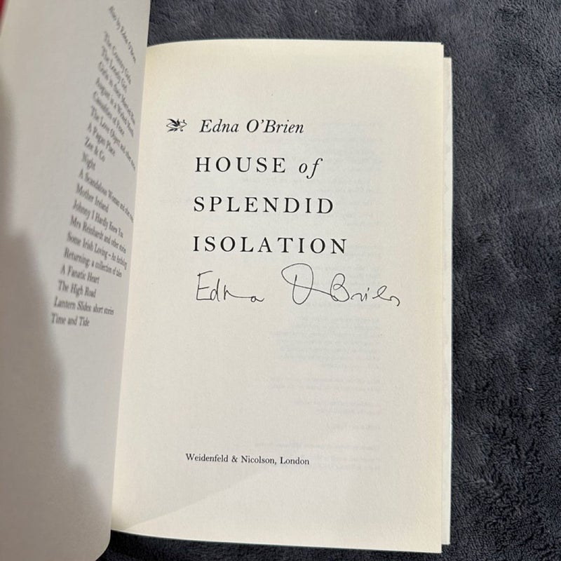 Edna O'Brien SIGNED House of Splendid Isolation