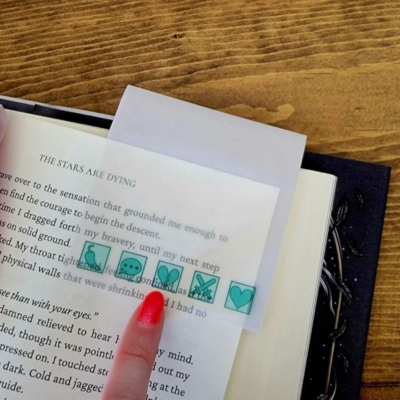 Bookish Box Darkly Annotation Overlay Vellum Sticky Notes