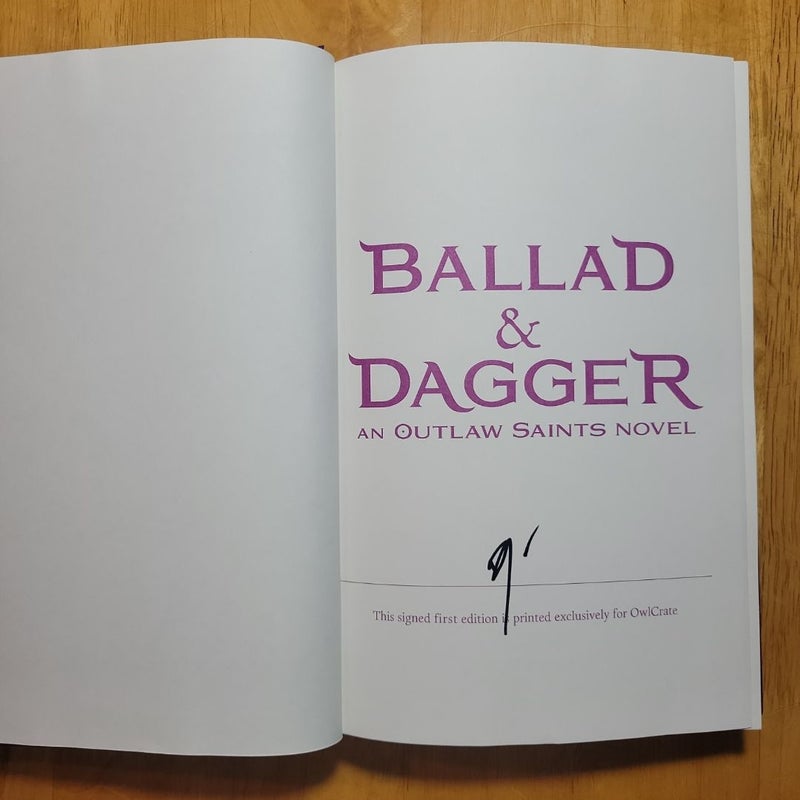 Ballad and Dagger (SIGNED)