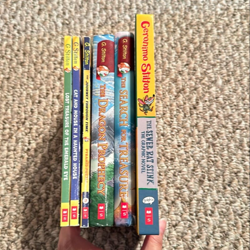 Lot of 6 paperback/hardback Geronimo Stilton books