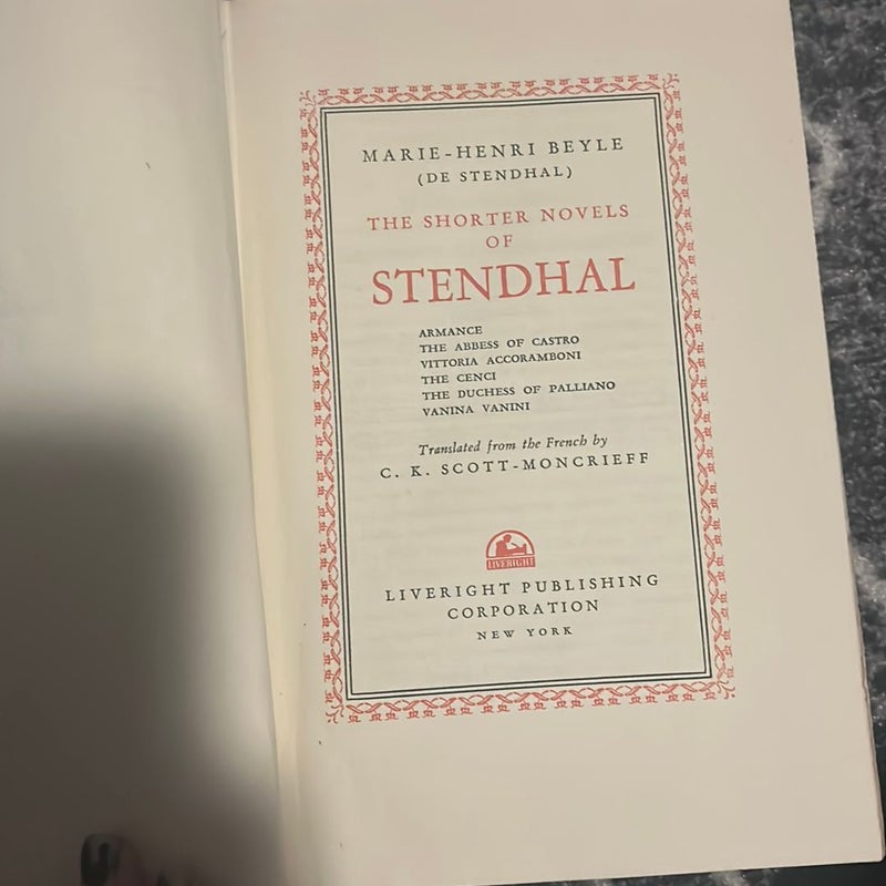 The Shorter novels of Stendhal by