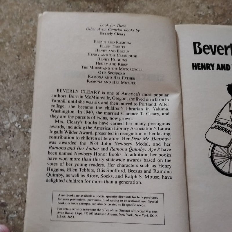 Beverly Cleary Henry and the Paper Route 